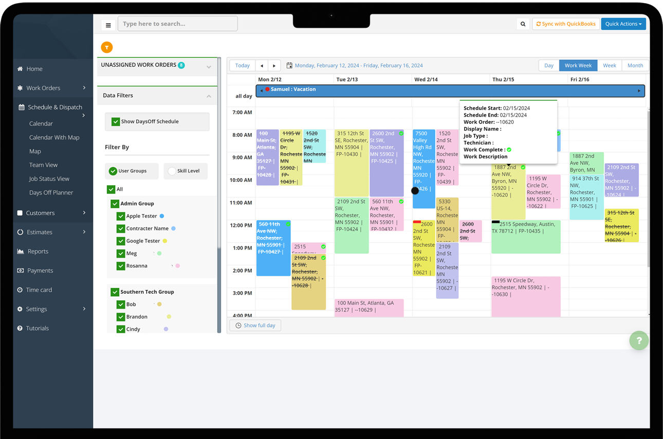 HVAC Scheduling System